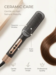 SOKANY 专业沙龙负离子快速加热防烫直发器 - 黑色 - 查看 6