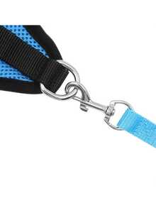 Bộ dây dắt chó mèo gồm đai ngực điều chỉnh được chống tuột, dây đeo an toàn phản quang và vòng cổ, chất liệu lưới mềm mại thoáng khí. - Nhiều màu - Xem 12