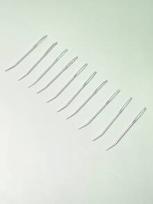 10pcs Curved Bent Tip Knitting Needles, Rust-Resistant Aluminum Alloy Large-Eyed Design, Multi-Color Options, Easy To Operate, Suitable For Sweater Repair, Handcraft Knitting, Clothing Edging, Home Textile Mending, Plush Doll Making, Etc. - Large-eye Aluminum Bent Needle - View 9