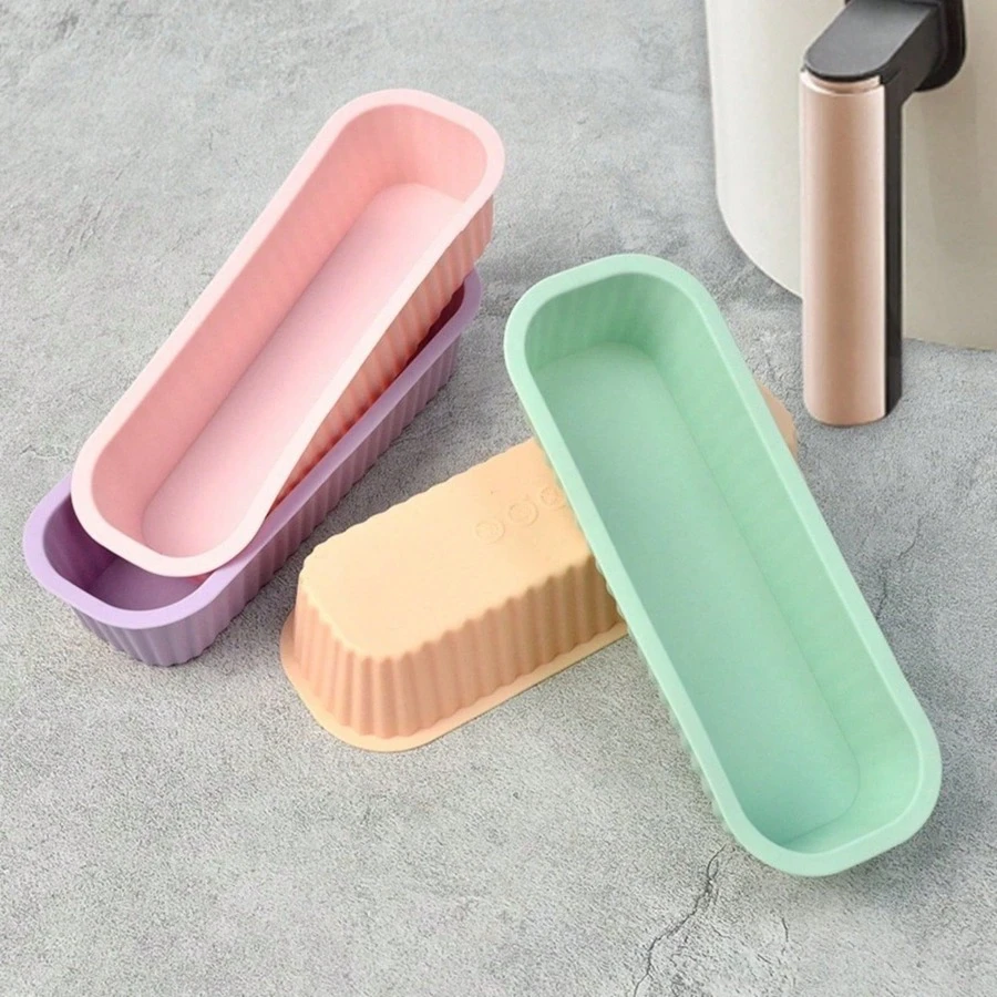 1pc Heat-Resistant Rectangular Silicone Cake Mold: Non-Stick And Easy To Demold, Durable And Non-Deformable. Suitable For Cake Baking, Cheesecake Baking, Durian Pastry Baking, And Air Fryer Baking. Suitable For Home Baking Use. An Essential Baking Tool For Daily Dessert Baking.