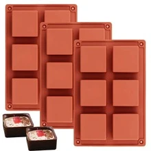 1 khuôn nướng silicon kích thước 2 inch x 2 inch x 1 inch, lý tưởng để làm bánh brownie, muffin, bánh sô cô la bùn, bánh sô cô la dung nham và các loại bánh giảm cân keto. - Nhiều màu - Xem 7