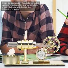 Stirling Engine Model External Combustion Engine Physics Science Education - Multicolor - View 8