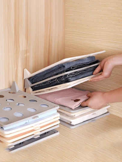3pcs Foldable Clothes Folding Board, Durable Plastic Space-Saving Clothing Organizer Tool For Shirts, Pants, Dresses, Suitable For Home Closet, Bedroom, Dorm, Perfect Storage Gift For College Students And Families, 1 Set
