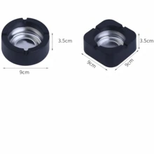 Gạt tàn thuốc bằng thiếc, nhựa PP, kiểu dáng tối giản, màu đen. - Một kích thước phù hợp với tất cả - Xem 7