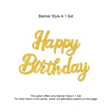 Gold Birthday Party Decorations, Gold Glitter "This Is My Golden Birthday" Banner Photo Backdrop Suitable For Women And Men, Fun Birthday Party Supplies Suitable For Weddings - Happy Birthday Platinum Lantern Set - View 14