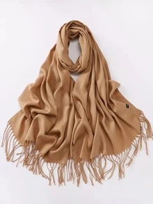 Khăn choàng nữ màu đen đa năng, siêu mỏng, dài, có tua rua, chất liệu giả cashmere, kiểu dáng đơn giản, thanh lịch, ấm áp và thoáng mát, thích hợp sử dụng hàng ngày, bốn mùa, đi chơi và làm quà tặng. - màu đen - Xem 16