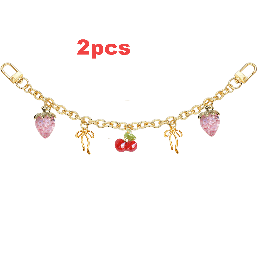 Women's Bag Charm, Bag Chain Charm, Strawberry Bag Decor Accessory