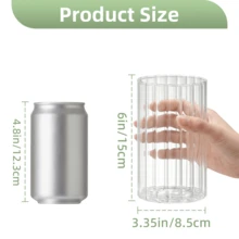Tomnk 12/24/36 Pcs Clear Ribbed Glass Cylinder Vases & Hurricane Candle Holders - 2 In 1 Tall Glass Vases For Mother's Day, Centerpieces Wedding Party Table Decor, Bulk Flower Bud Vases For Floral Arrangements Shelf Display - 羅紋 - 查看 4