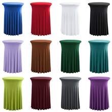 Váy phủ bàn cocktail tròn 32in x 43in / 24in x 43in, chất liệu chiffon co giãn, phù hợp cho quán bar, quán rượu, đám cưới, tiệc tùng, tiệc chiêu đãi, sinh nhật. - Nhiều màu - Xem 2
