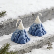 3D Iceberg Volcano Mountain Candle Silicone Mold DIY Aromatherapy Soap Resin Casting Mould DIY Snow Mountain Handmade Plaster Craft Making Home Decor Gift - A-White - View 7