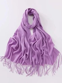 Khăn choàng nữ màu đen đa năng, siêu mỏng, dài, có tua rua, chất liệu giả cashmere, kiểu dáng đơn giản, thanh lịch, ấm áp và thoáng mát, thích hợp sử dụng hàng ngày, bốn mùa, đi chơi và làm quà tặng. - màu đen - Xem 15