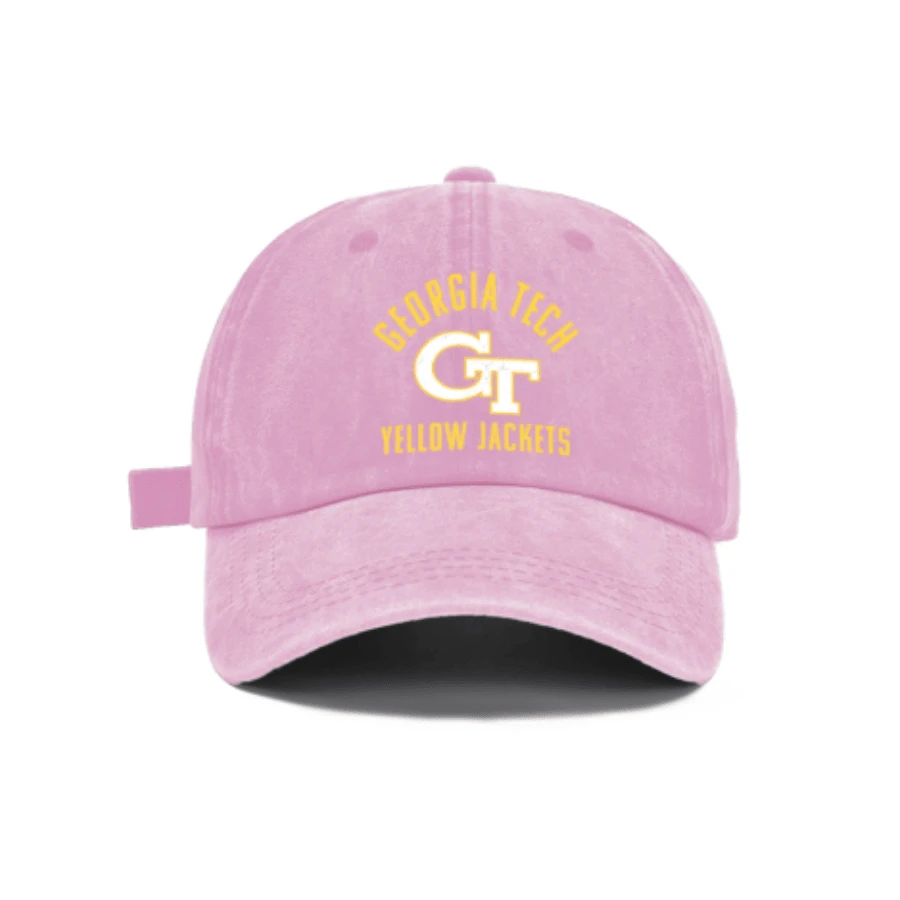 "Georgia Tech Yellow Jackets" Adjustable Dad Hat, College Baseball Cap, Unisex Cotton Casual Cap For Georgia Tech Fans & School Spirit - A - 查看 1