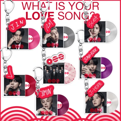 BT-S 钥匙扣，ARIRANG CD 钥匙扣，0320 钥匙扣，V，RM，Jimin，JIN，Kpop 粉丝周边商品，包包挂饰，水瓶装饰，生日礼物，派对礼品