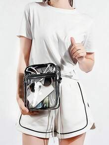 Transparent Crossbody Bag, Suitable For Sports Venues, Concerts, Sports Events, Unisex PVC Material, Beach - Multicolor - View 11