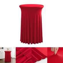 Váy phủ bàn cocktail tròn 32"X43" / 24"X43", chất liệu chiffon co giãn, thích hợp cho quán bar, quán rượu, đám cưới, tiệc tùng, tiệc chiêu đãi, sinh nhật. - Nhiều màu - Xem 15