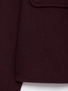 DEEKA Autumn/Winter New Women's Jacket, European And American Style French Design Fashion Versatile Soft Burgundy Wool Blend Short Blazer Coat Fall - Wine Red 1 - View 11