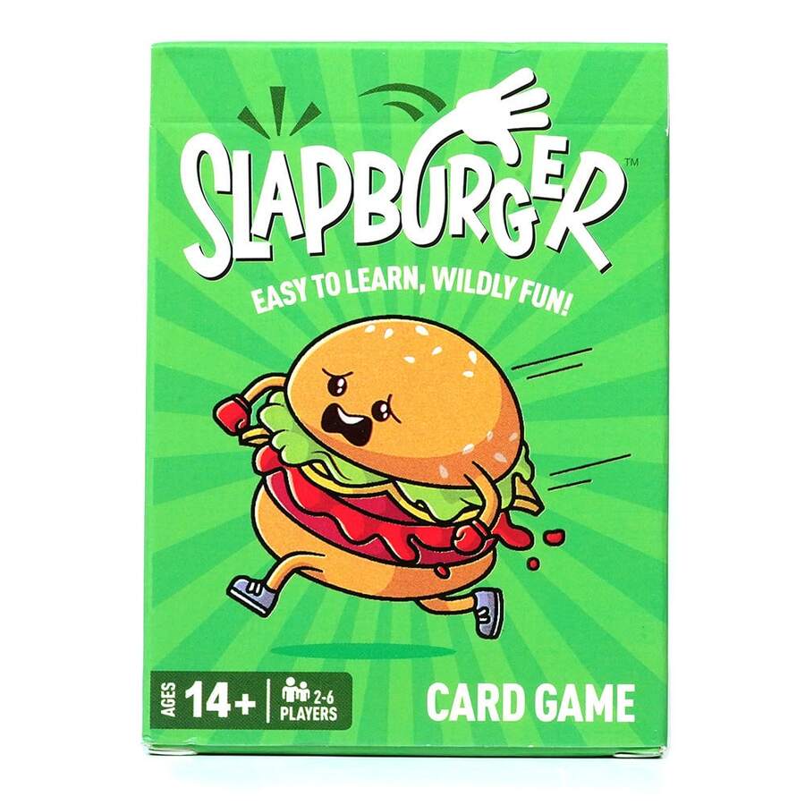 Slapburger Quick-Slap Card Game, Speed-Based Battle To Be The First To Empty Your Hand, Exciting Family Game Night Activity For Gatherings - Multicolor - View 1
