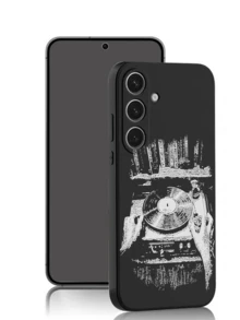 1个音乐转盘手机壳，黑色TPU软保护套，防刮防摔，兼容华为荣耀、Galaxy A/S系列、6A/7A/8A、12T/13T/14T - 黑色 - 查看 2