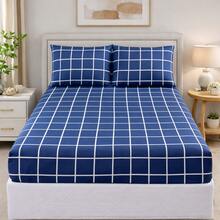 400 Thread Count Micropercal Bedding Set With Hemstitching, Double, Queen, And Single Sizes, Printed, Extra Soft And Comfortable Touch. - Navy Blue - View 2