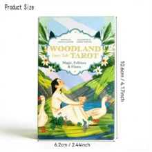 Set Of 78 Woodland Fairy Tale Tarot Style Cards, Nature Art Card Game For Beginners - Multicolor - View 3
