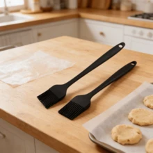 Silicone Basting Brush Set, Heat Resistant - For Oil, Sauce, Marinade, Dishwasher - Black (2/4/6 Pack) - Solid Color - View 4