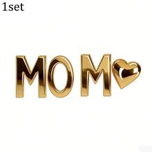 1 Set/3 Sets Gold & Red Rose Acrylic MOM Heart Cake Topper, Suitable For Mother's Day, Mom's Birthday Party, DIY Cake, Dessert Baking Decor - Multicolor - View 12