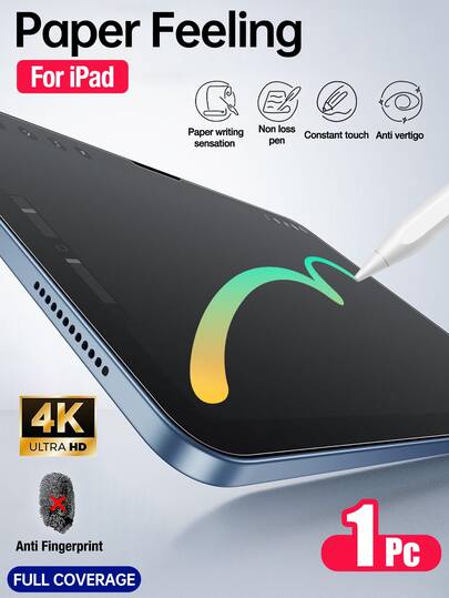 XINHONGYU 1pc Matte Screen Protector Film, Compatible With 11/10/9/8/7/6/5 Generation, 10.9"/10.2"/9.7" Air7/Air6/Air5/Air4/Air3/Air2/Air1, Pro 9.7"/Pro 10.5", PET Material Screen Protector, Essential For Tablet PC, Suitable For Daily, Office, Home Use, Waterproof, Shockproof, Anti-Scratch, Anti-Fingerprint, Full Coverage