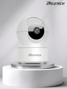 Reletech 1个带移动侦测功能的室内安防摄像头，适用于婴儿/宠物监控，可与Alexa和智能家居系统配合使用。 - 白色 - 查看 2