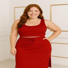 Women Two-piece Outfits - 紅色 - 查看 6