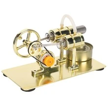 Stirling Engine Model External Combustion Engine Physics Science Education - Multicolor - View 4