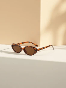 1pc European And American Retro Cat Eye Frame Y2K Fashion Glasses, Versatile Casual Lightweight PC Fashion Glasses, Suitable For All Seasons - Multicolor - View 3