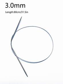 Bộ kim đan tròn bằng thép không gỉ 31,5 inch, móc thép không gỉ và dây thép không gỉ mềm mại, không dễ đứt, thích hợp cho việc tự làm áo len người lớn, áo chui đầu, áo khoác cardigan, khăn quàng cổ rộng, khăn choàng cổ, mũ, khăn choàng, đồ dệt gia dụng và các dự án đan len khác nhau. - kim đan - Xem 16