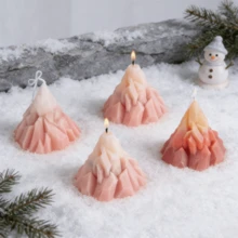 3D Iceberg Volcano Mountain Candle Silicone Mold DIY Aromatherapy Soap Resin Casting Mould DIY Snow Mountain Handmade Plaster Craft Making Home Decor Gift - A-White - View 4