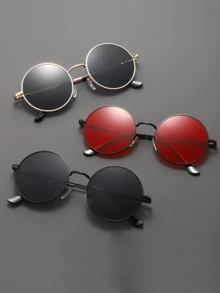 1个/3个金属圆形相框复古朋克街头风 - 彩色 - 查看 2