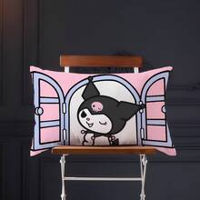 SANRIO 1/4件正方形抱枕套 可愛印花設計 甜美女孩風 房間裝飾 拉鍊開合 100%聚酯纖維 家居裝飾枕套 沙發靠墊套 包含「Sparkling」閃亮、豹紋等款式 - A - 查看 20