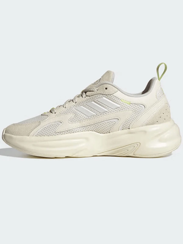 Adidas 阿迪达斯新款三叶草舒适减震复古户外厚底男女款厚底运动鞋,极简设计百搭加长运动休闲厚底运动鞋,经典耐穿增高OZWAVE 2.0低帮厚底运动鞋,推荐情侣款JI1588 - 米綠色 - 查看 1