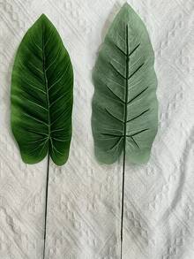 10/20片人造棕櫚葉、仿真香蕉葉，塑膠棕櫚樹枝，適用於居家、花園、辦公室、戶外庭院裝飾，婚禮、訂婚、情人節、復活節、聖誕節、感恩節、畢業典禮，四季通用 - 綠色 - 查看 11