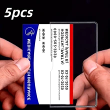 20-Pack Premium Transparent Card Sleeves - Durable PVC Waterproof Protector Sleeves Suitable For Social Security Cards, Health Insurance Cards, Credit Cards, ID Cards And Driver Licenses, Anti-Scratch Clear Card Holders For Daily Wallet Use - Multicolor - View 10