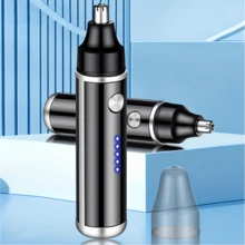 SOKANY Electric Nose Hair Trimmer, Men's Ear & Nose Hair Trimmer, USB Rechargeable With Long Battery Life. Smart Indicator Light, Compact & Portable, Detachable Blade For Easy Cleaning. Painless Trimming For Eyebrows, Facial Hair And Nose Hair, Perfect Gift For Valentine's Day/Father's Day. - Black - View 11