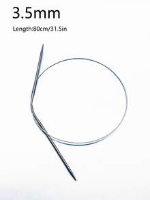 Bộ kim đan tròn bằng thép không gỉ 31,5 inch, móc thép không gỉ và dây thép không gỉ mềm mại, không dễ đứt, thích hợp cho việc tự làm áo len người lớn, áo chui đầu, áo khoác cardigan, khăn quàng cổ rộng, khăn choàng cổ, mũ, khăn choàng, đồ dệt gia dụng và các dự án đan len khác nhau. - kim đan - Xem 12