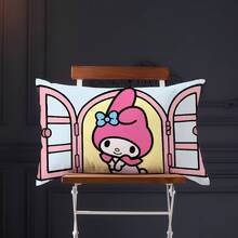 SANRIO 1/4件正方形抱枕套 可愛印花設計 甜美女孩風 房間裝飾 拉鍊開合 100%聚酯纖維 家居裝飾枕套 沙發靠墊套 包含「Sparkling」閃亮、豹紋等款式 - A - 查看 15