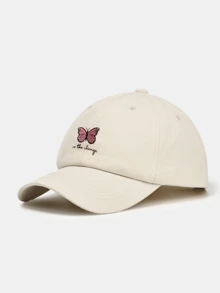 Butterfly & Letter Print Unisex Summer Sun Protection Adjustable Baseball Cap, Multi-Color Options, Fashionable Casual Breathable Baseball Hat Suitable For Daily Wear And Outdoor Activities,Beach,Vacation - Baseball Cap - View 4