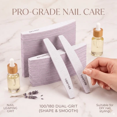 Bộ 2/10/100 dũa móng tay, dũa móng hai mặt, dụng cụ chăm sóc móng chuyên nghiệp, thích hợp để tự tạo hình, đánh bóng và làm mịn móng, dành cho móng tay và móng chân nữ, tuyệt vời để sử dụng tại nhà và tiệm làm đẹp, dụng cụ làm móng, dũa móng chuyên nghiệp.