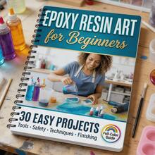 1pc Epoxy Resin Art Beginner Spiral Notebook, 30 Simple Full-Color Resin Project Guide, Tools Safety Techniques And Completion Diary, Ideal Gift For DIY Art Makers, Resin Beginners And Creative Enthusiasts - A - View 3