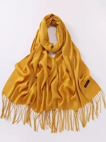 Khăn choàng nữ màu đen đa năng, siêu mỏng, dài, có tua rua, chất liệu giả cashmere, kiểu dáng đơn giản, thanh lịch, ấm áp và thoáng mát, thích hợp sử dụng hàng ngày, bốn mùa, đi chơi và làm quà tặng. - màu đen - Xem 23
