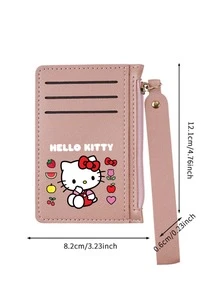 SANRIO 1个可爱Hello Kitty印花零钱包，带拉链和腕带，多卡位女士卡包，送给朋友和家人的完美礼物，女士钱包，迷你钱包，小钱包，卡包，旅行必备，夏季节日，毕业典礼，教师节礼物，生日礼物，母亲节礼物 - 彩色 - 查看 8