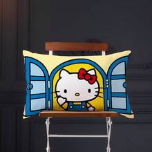 SANRIO 1/4件正方形抱枕套 可愛印花設計 甜美女孩風 房間裝飾 拉鍊開合 100%聚酯纖維 家居裝飾枕套 沙發靠墊套 包含「Sparkling」閃亮、豹紋等款式 - A - 查看 29