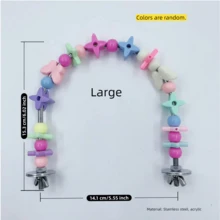 Parrot Chewing Toy, Acrylic Colorful Bird Cage Decor, Small Parrot Beak Grinding Stress Relief U-Shaped Perch DIY Stand, Suitable For Lovebirds, Cockatiel, Parrotlets, Conures - View 11