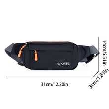 Bolsa de cintura/bandolera unisex con correa de hombro ancha ajustable, cinturón deportivo multifuncional, bolsillo para teléfono celular, billetera, llavero, mochila impermeable para viajes, senderismo y vacaciones. - Multicolor - Ver 3