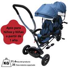 Joykoo Evolutionary Tricycle For Children 360 Rotating Seat With Light And Sound - 藍色 - 查看 5